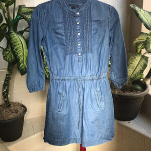 Tommy Hilfiger tie waist jean dress with pockets
